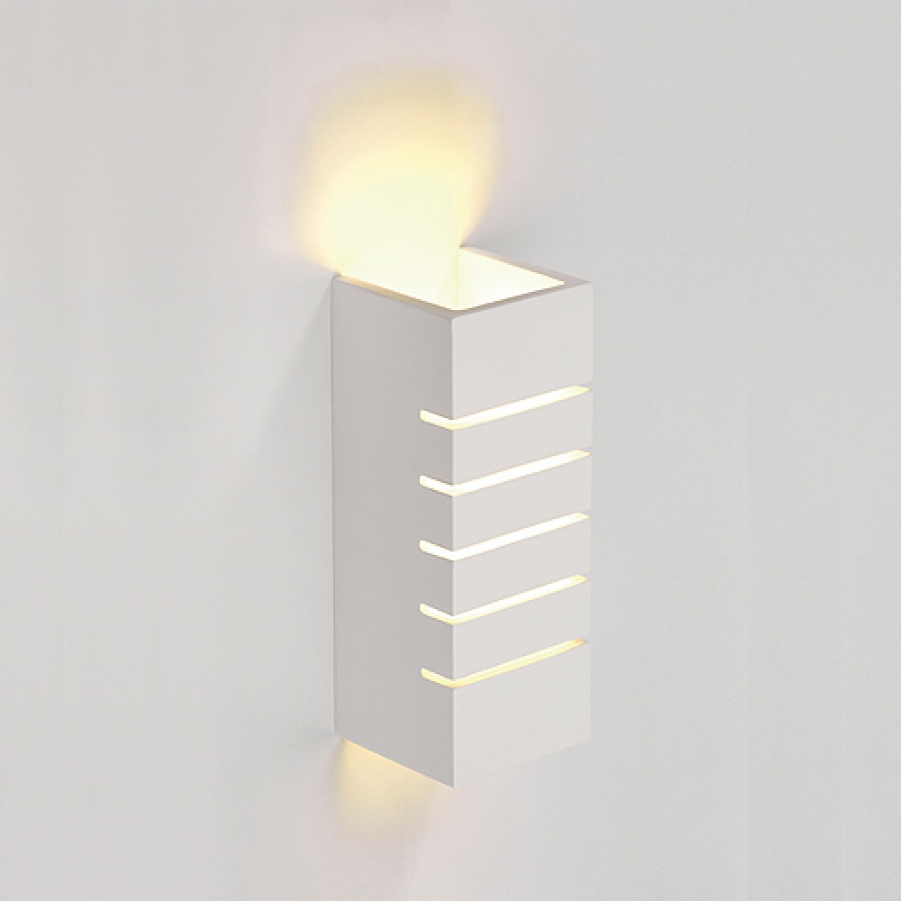 Plaster Slotted-Rectangle Wall Light